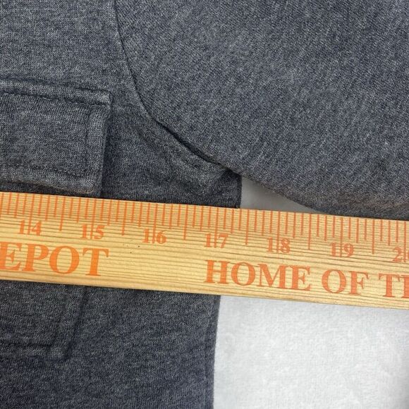 Vans Sweater Jacket Womens Small Gray Hooded Pockets Snap on Sweatshirt Casual - Picture 5 of 8